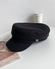 Asa Black Casual Beret Hat