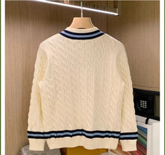 Rora Cable Knit Pattern Sweater