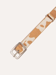 Lia Beige Cow Pattern Belt