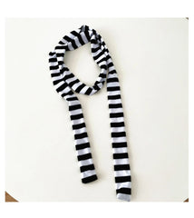 Asa Black And White Stripes Scarf