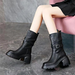 Ryujin Faux Leather Wrap Boots