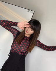 Karina Red Moon Fitted Top