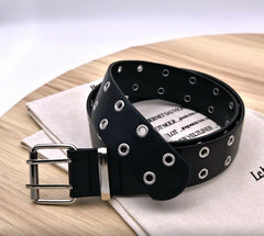 Heeseung Noir Layered Eyelet Belt