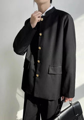 Sunghoon Noir Mandarin Blazer Jacket