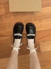Minju Pearl Chain Platform Loafers