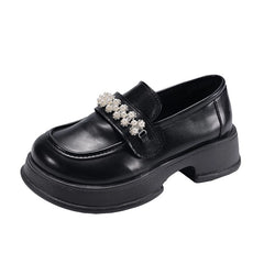 Minju Pearl Chain Platform Loafers