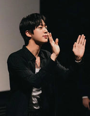 Black Pleated Textured Shirt | Jin – BTS