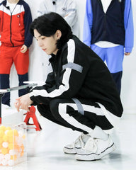 Suga Black Reflective Stripe Track Pants