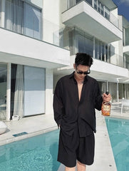 Black Textured Long Sleeves Shirt | Jin – BTS