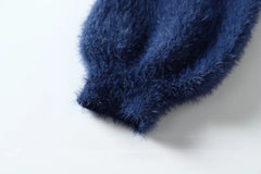 Jungwon Indigo “Don’t Burn Our Future” Knit Sweater