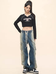 Suga Gradient Washed Cargo Jeans