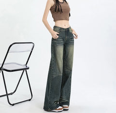 Sunoo Indigo Pleat-Washed Jeans