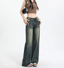 Sunoo Indigo Pleat-Washed Jeans