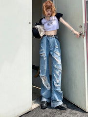 Yeji Blue Ripped Jeans