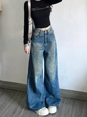 Chiquita Stripe-Washed Wide Leg Jeans