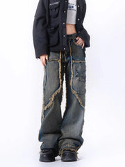 Jay Indigo Tassel-Lined Jeans