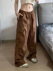 Ryujin Mocha Utility Drawstring Pants