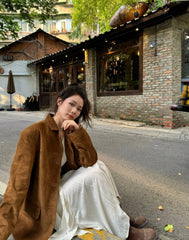 Rami Brown Suede Blazer Jacket