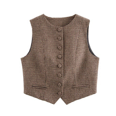 Ruka Vintage Houndstooth Vest
