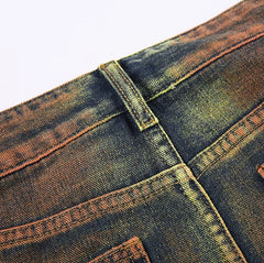 Yeji Emerald Gradient Denim Skirt