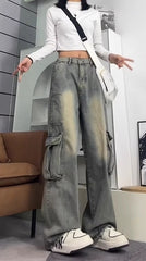 Changbin Cargo Denim Jeans