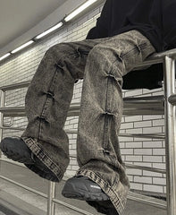 Jake Ash Pleated Side Jeans