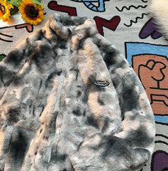 Jake Ash Tie-Dye Plush Jacket