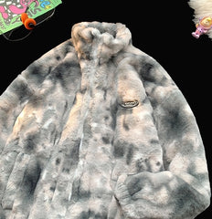 Jake Ash Tie-Dye Plush Jacket