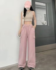 Hanni Blush Cargo Drawstring Pants