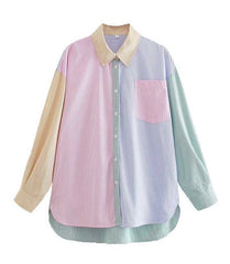 Hueningkai Pastel Striped Shirt