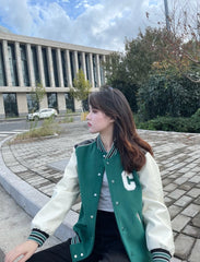 Hueningkai Leather Baseball Jacket