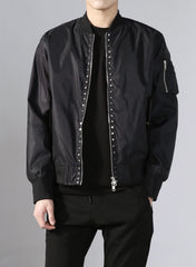 J-Hope Noir Studded Bomber Jacket