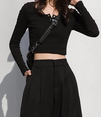 Jay Noir Wide-Leg Pants