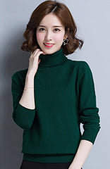 Jimin Olive Classic Turtleneck Sweater