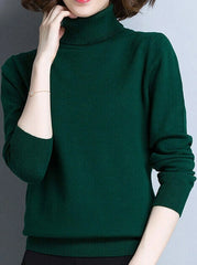 Jimin Olive Classic Turtleneck Sweater
