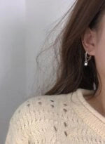 Jisung Padlock Chain Earrings
