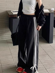 Kazuha Side Bow Stripe Pants