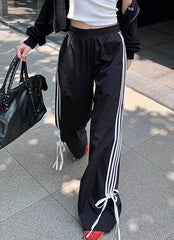 Kazuha Side Bow Stripe Pants