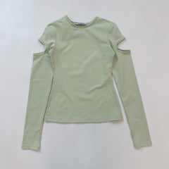 Minju Light Green Cutout Tee
