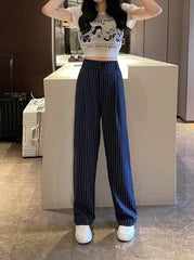 Yuna Navy Striped Pants