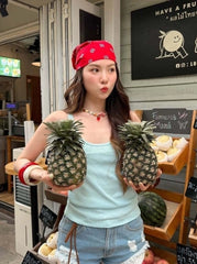 Ahyeon Red Cashew Print Bandana