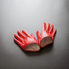 Hyunjin Red Leather Gloves