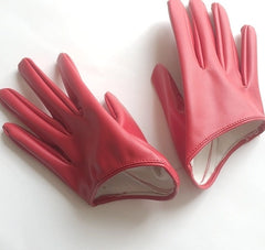Hyunjin Red Leather Gloves