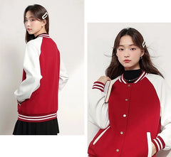 Heeseung Red Oversized Varsity Jacket