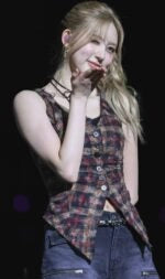 Red Vintage Plaid Halter Vest | Gaeul – IVE