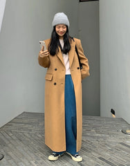 Rose Long Woolen Coat