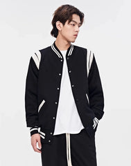 White Lined Baseball Jacket