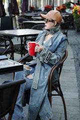 Ruka Denim Trench Coat