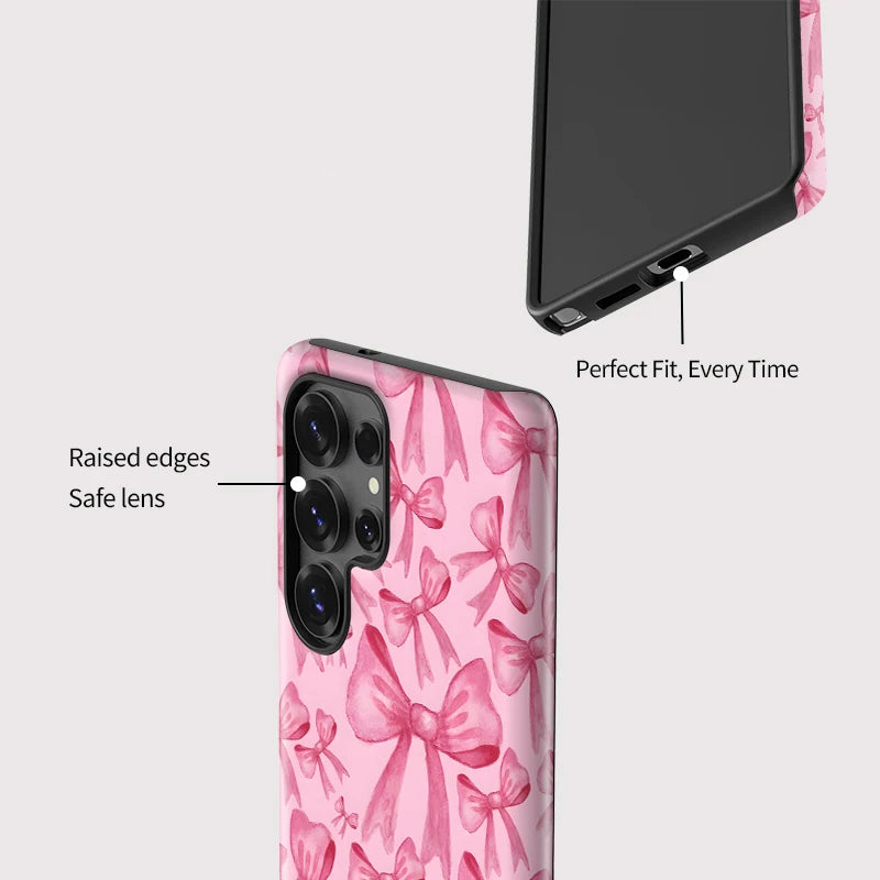 Pink Bowknot Dual-Layer Case