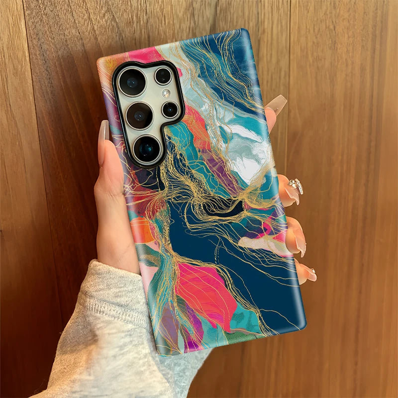 Marble Dual-Layer Galaxy Case
